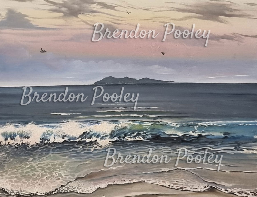 Waihi Beach Oil Painting Brendon Pooley